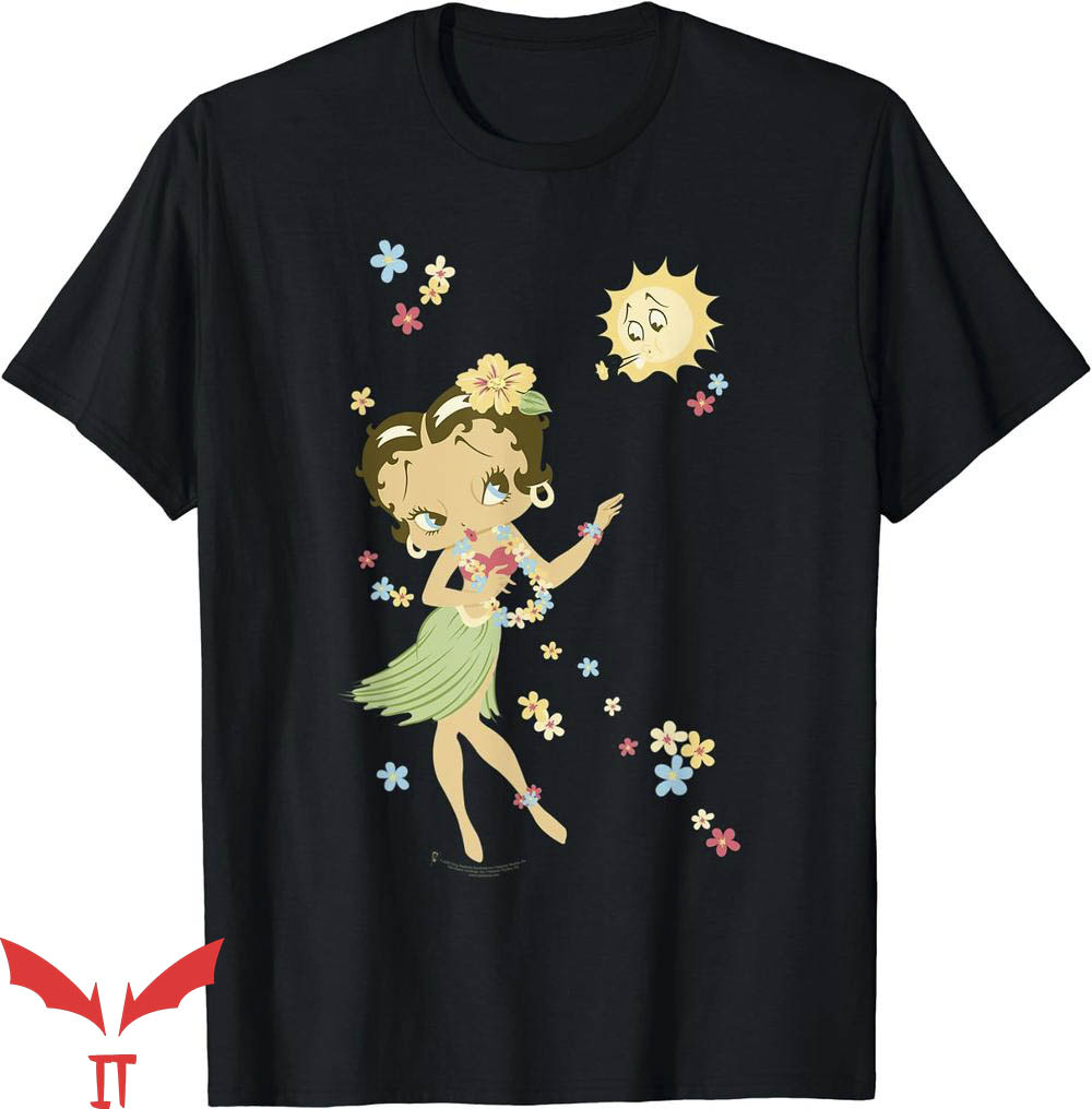 Black Betty Boop T-Shirt Hula Flowers T-Shirt Trending Black Betty Boop T-Shirt Hula Flowers T-Shirt Trending