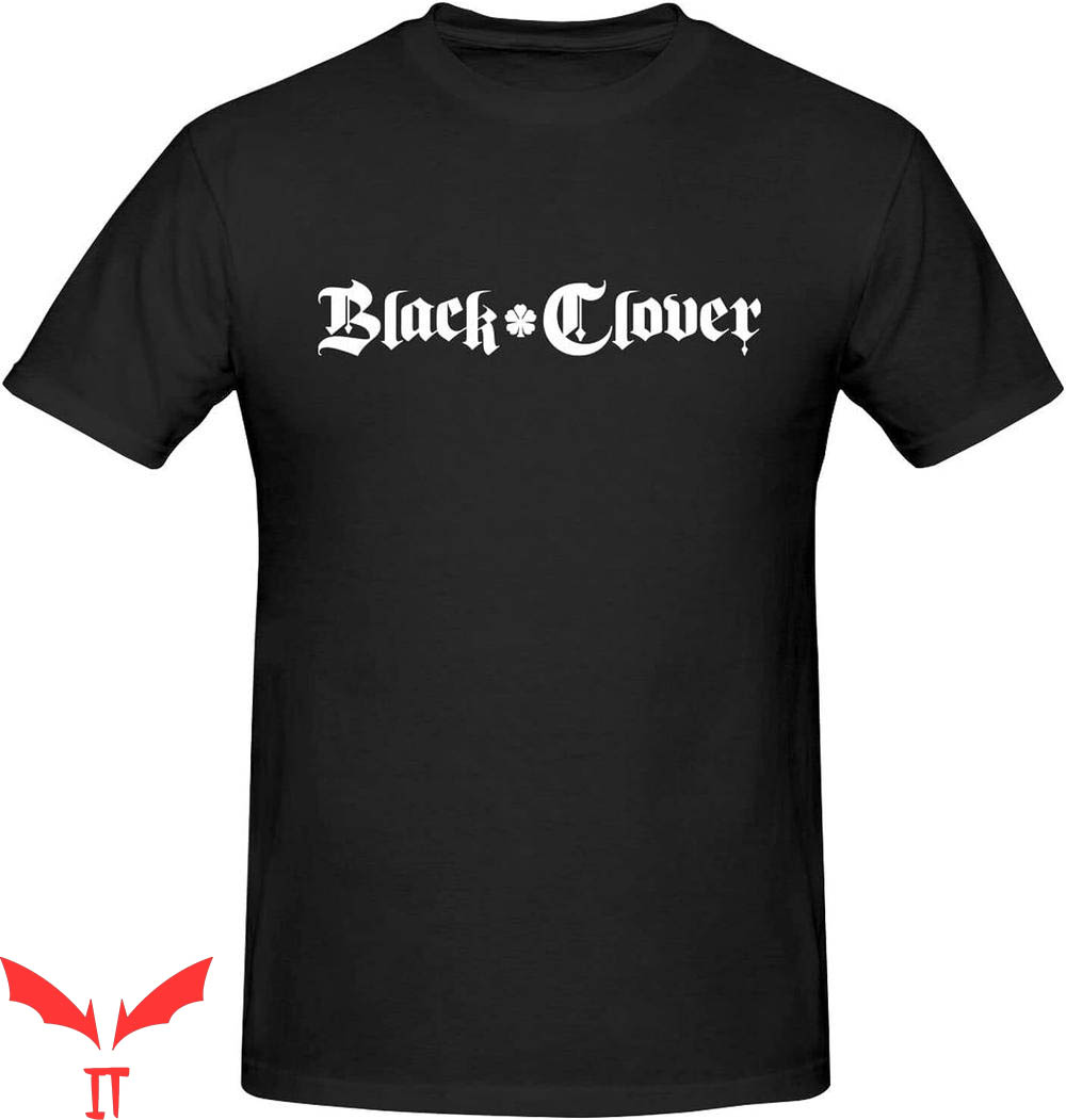 Black Clover T-Shirt Black Clover Text Black Clover T-Shirt Black Clover Text