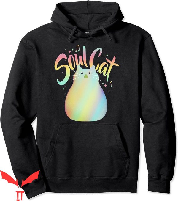 Blue Souls Hoodie Disney Pixar Soul Cat Gradient Retro