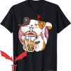 Boba Tea T-Shirt Cat Boba Anime Bubble Tea
