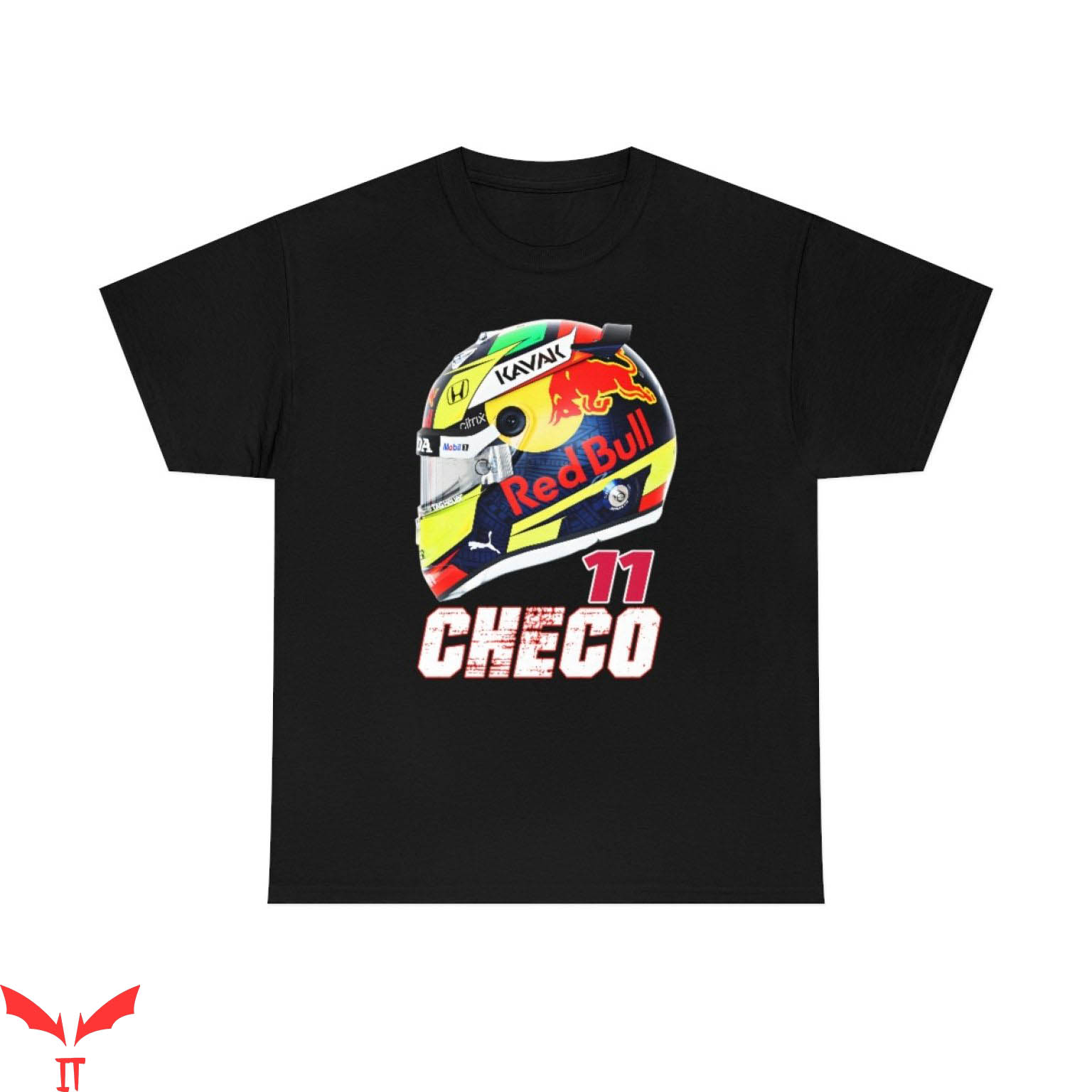 Checo Perez T-shirt Sergio Perez 11 Helmet T-shirt