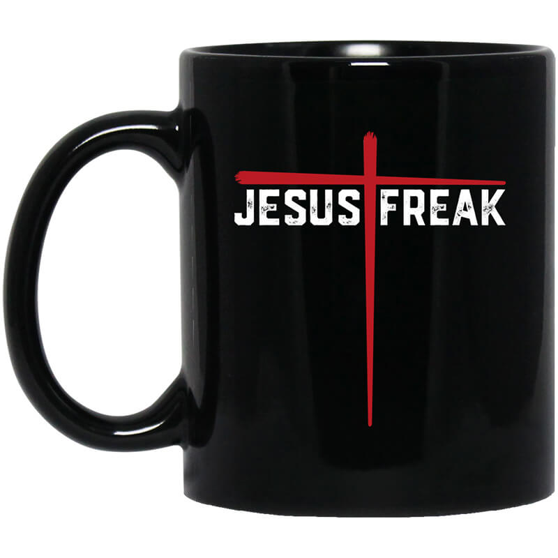Christian Jesus Freak Red Cross Mug Christian Jesus Freak Red Cross Mug