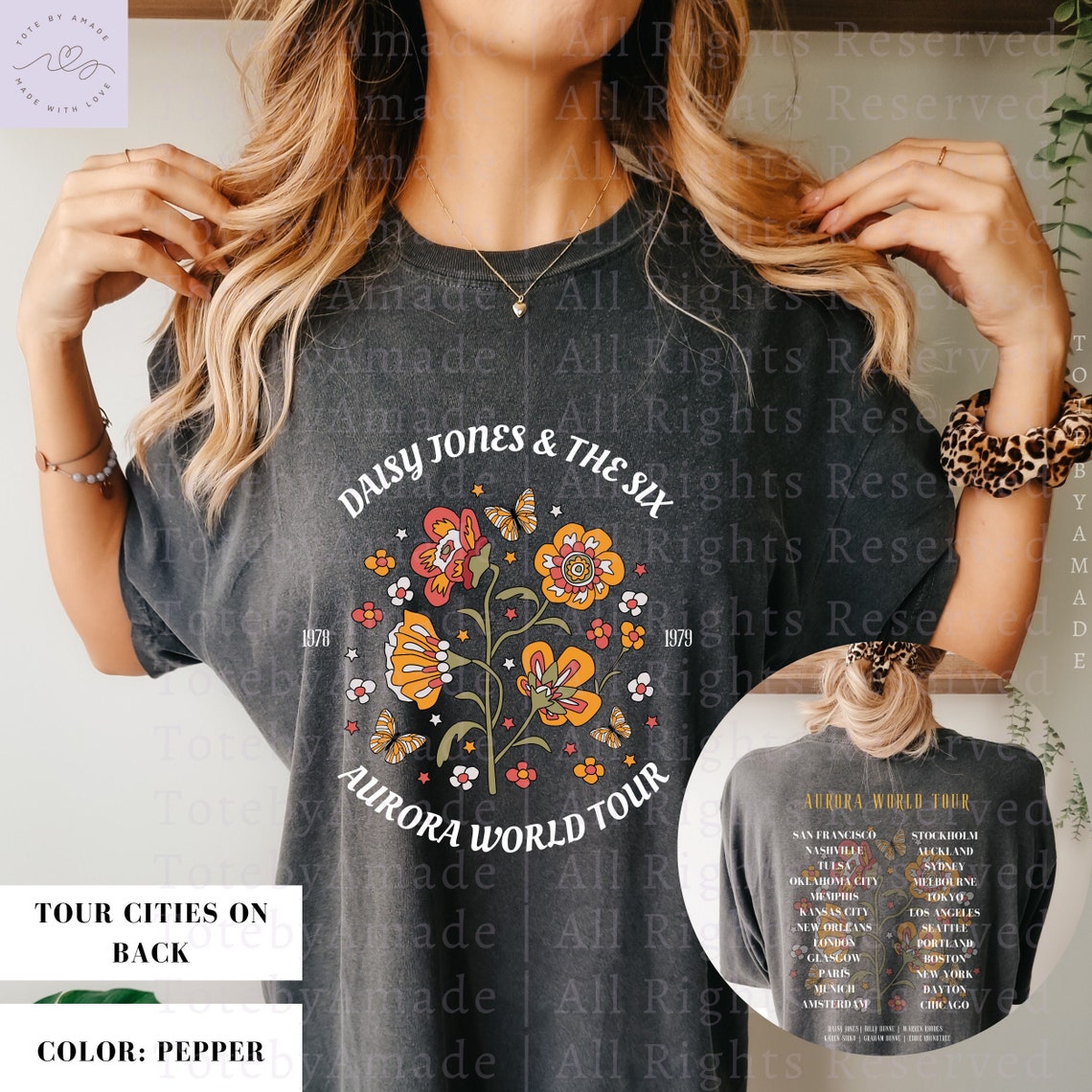 Daisy Jones And The Six Band Aurora World Tour Merch Shirt Two Side - Apparel, Mug, Home Decor - Perfect Gift For Everyone Daisy Jones And The Six Band Aurora World Tour Merch Shirt Two Side - Apparel, Mug, Home Decor - Perfect Gift For Everyone