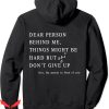 Dear Person Behind Me Hoodie