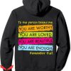 Dear Person Behind Me Hoodie Amazing Beautiful And Enough
