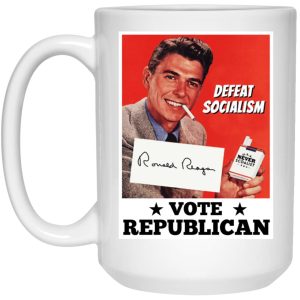 Defeat Socialism Vote Republican Ronald Reagan Mug