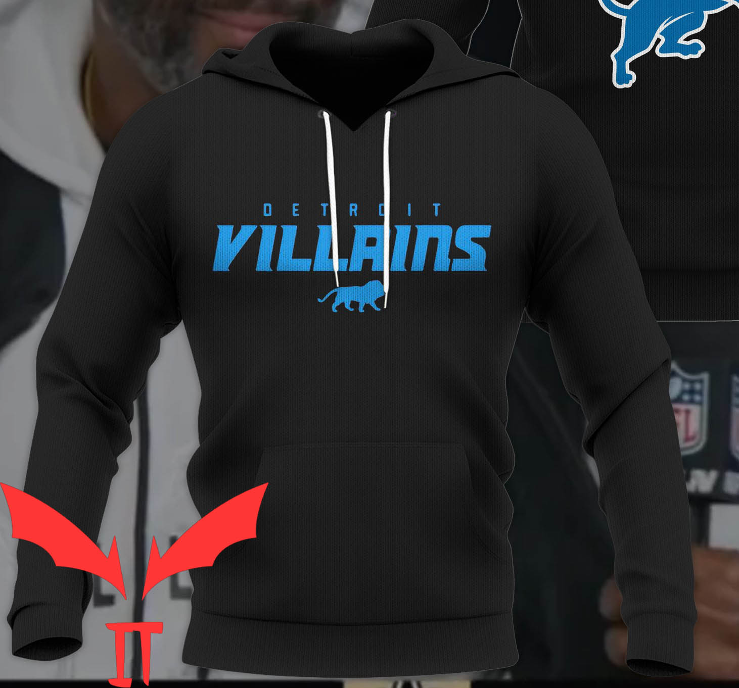 jacket-hub Detroit Lions Villain Hoodie