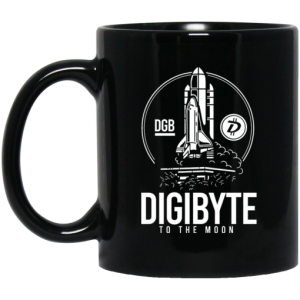 Digibyte To The Moon BTC DGB Bitcoin Crypto Mug 3