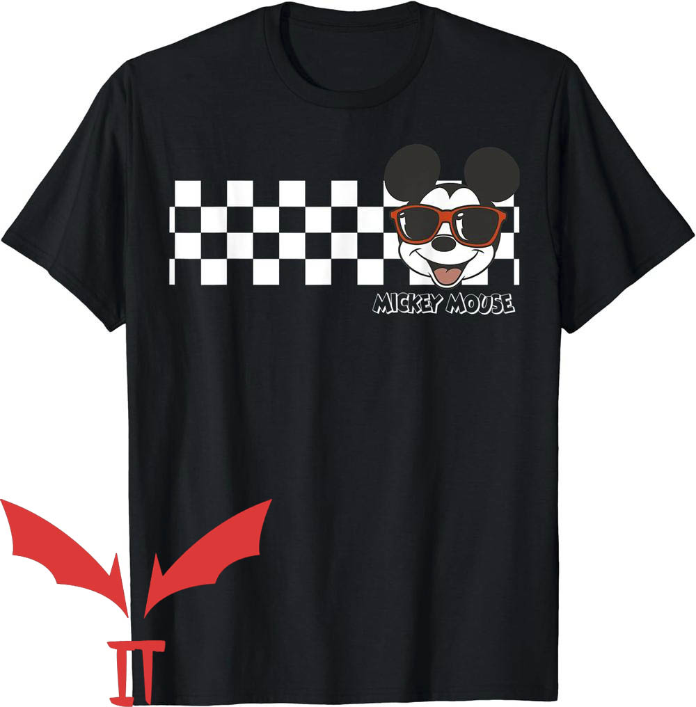 Disney Jersey T-Shirt Disney Checkerboard Stripe Disney Jersey T-Shirt Disney Checkerboard Stripe