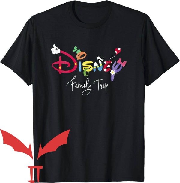 Disney Jersey T-Shirt Disney Mickey Friends Character Letters