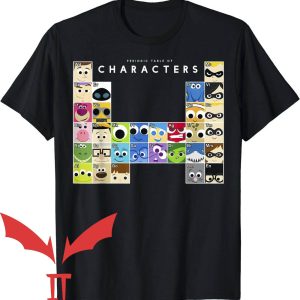 Disney Jersey T-Shirt Movie Characters Periodic Table