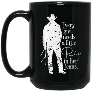 Distressed Every Girl Needs Little Rip In Her Jeans Mug 3