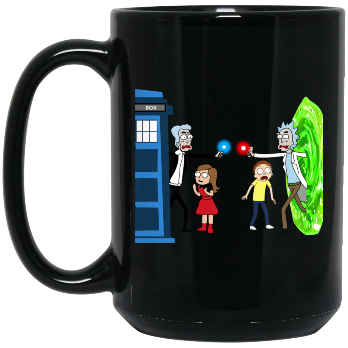 Doctor Who VS Rick And Morty Mashup Mug Doctor Who VS Rick And Morty Mashup Mug