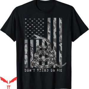 Dont Tread On Me T-Shirt Camo American Flag Snake
