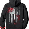 Duck Hunting Hoodie With Dog Daddy Gift American USA Flag