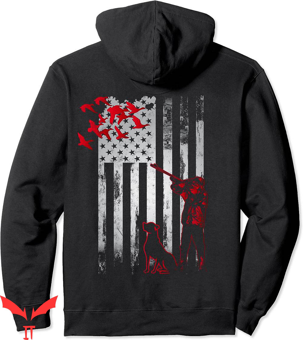 Duck Hunting Hoodie With Dog Daddy Gift American USA Flag Duck Hunting Hoodie With Dog Daddy Gift American USA Flag