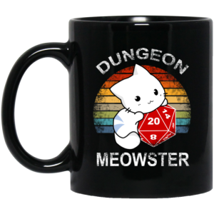 Dungeon Meowster Retro Vintage Funny Cat Mug 3