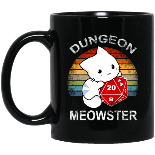 Dungeon Meowster Retro Vintage Funny Cat Mug Dungeon Meowster Retro Vintage Funny Cat Mug