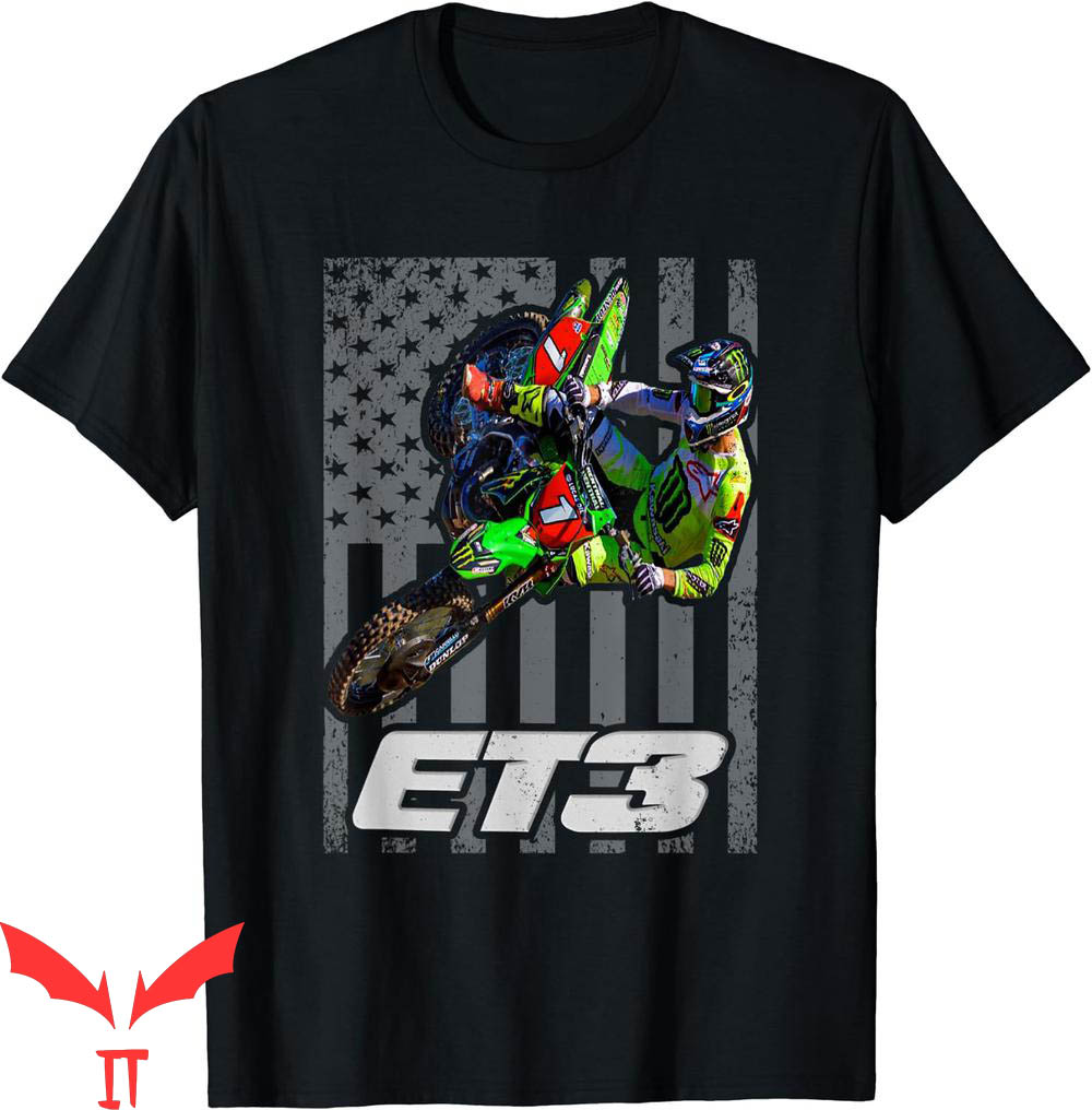 Eli Tomac T-Shirt ET3 USA Flag 450SX Motocross ET1 Eli Tomac T-Shirt ET3 USA Flag 450SX Motocross ET1