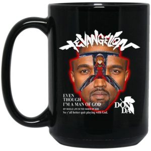 Evangelion Even Though I'm A Man Of God Mug 3