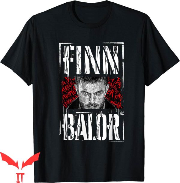 Finn Balor T-Shirt WWE Iconic Big Face Grunge Portrait