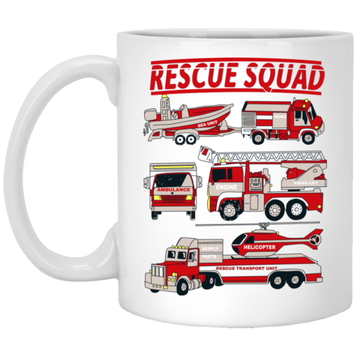 Fire Truck Rescue Squad Mug Fire Truck Rescue Squad Mug