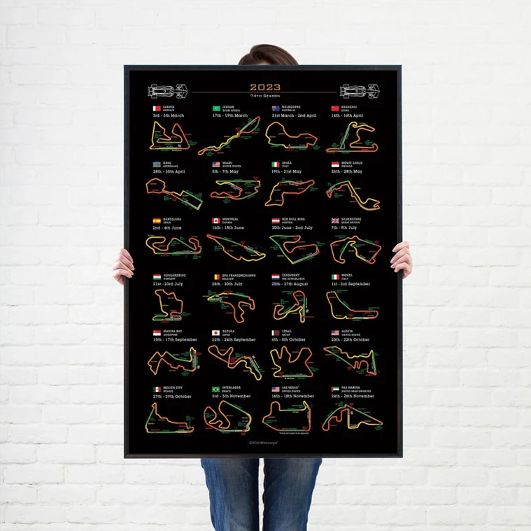 Formula 1 F1 2023 Calendar New Poster Formula 1 F1 2023 Calendar New Poster