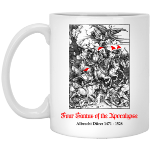 Four Santas Of The Apocalypse Albrecht Drer 1471 1528 Mug 3
