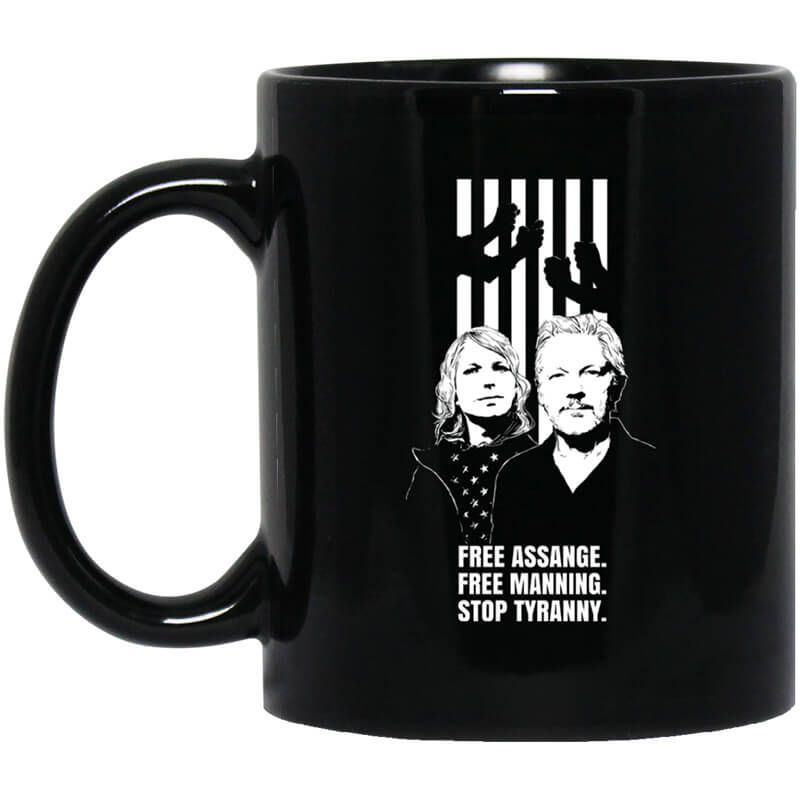 Free Assange Free Manning Stop Tyranny Mug Free Assange Free Manning Stop Tyranny Mug