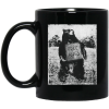Free Hug Bear Black Mug