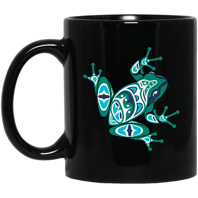 Frog Pacific Northwest Native American Indian Style Art Mug Frog Pacific Northwest Native American Indian Style Art Mug