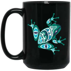 Frog Pacific Northwest Native American Indian Style Art Mug 3