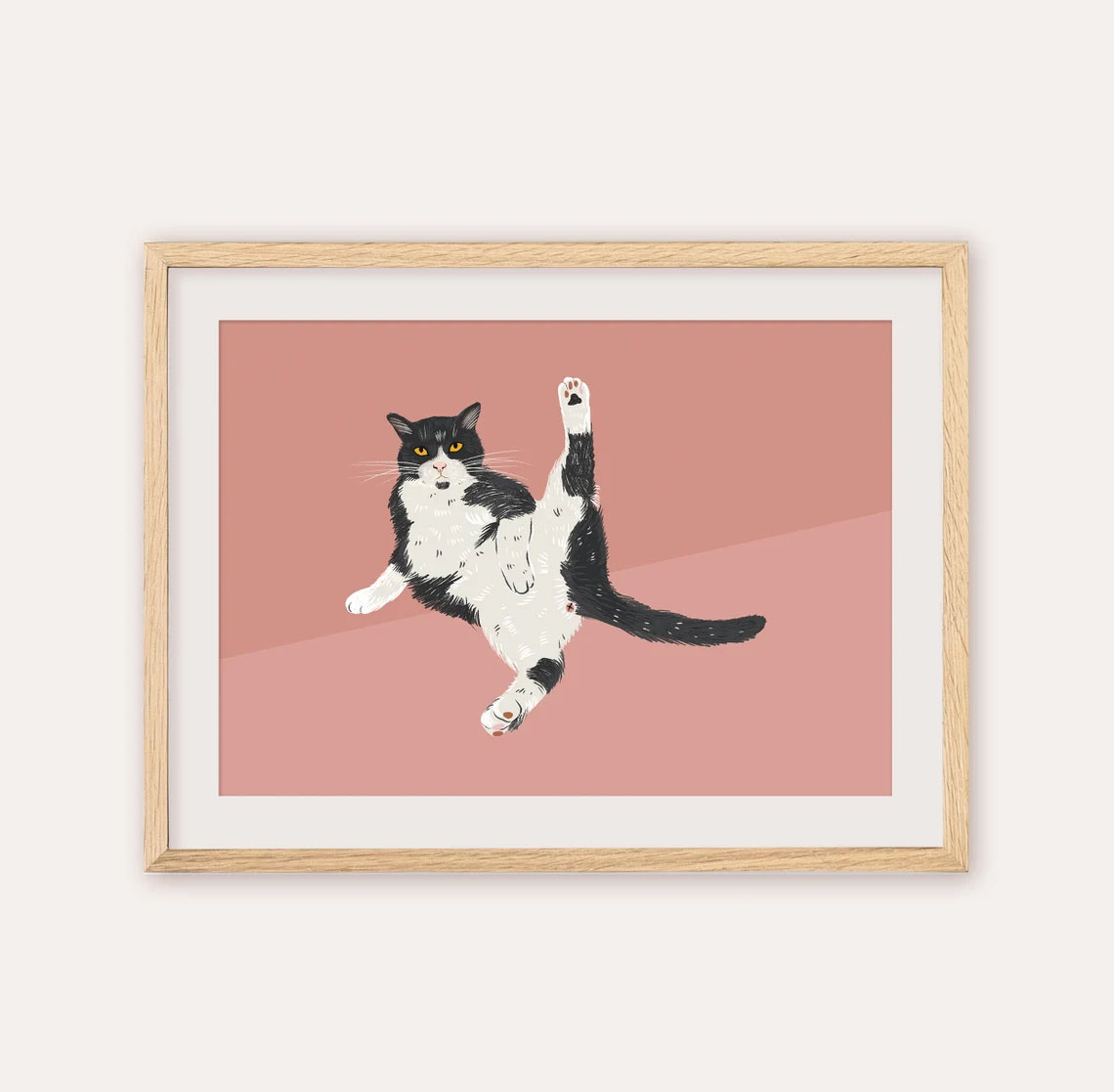 Funny Cat Art, Tuxedo Cat Print, Cat Poster Funny Cat Art, Tuxedo Cat Print, Cat Poster