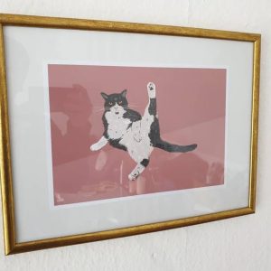 Funny Cat Art Tuxedo Cat Print Cat Poster 3