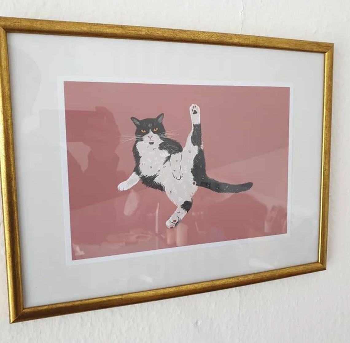Funny Cat Art, Tuxedo Cat Print, Cat Poster Funny Cat Art, Tuxedo Cat Print, Cat Poster