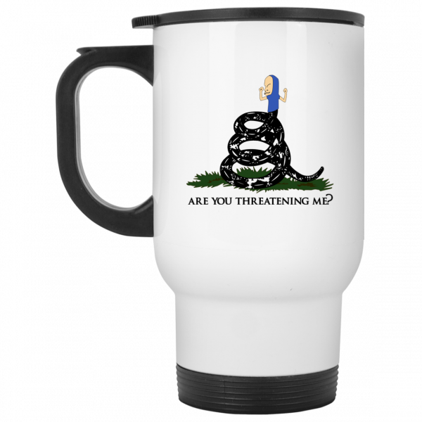 Gadsden Flag Beavis Are You Threatening Me White Mug Gadsden Flag Beavis Are You Threatening Me White Mug