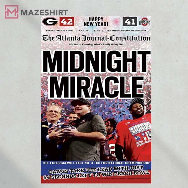Georgia Bulldogs Defeat OSU Peach Bowl ‘Midnight Miracle’ Poster
