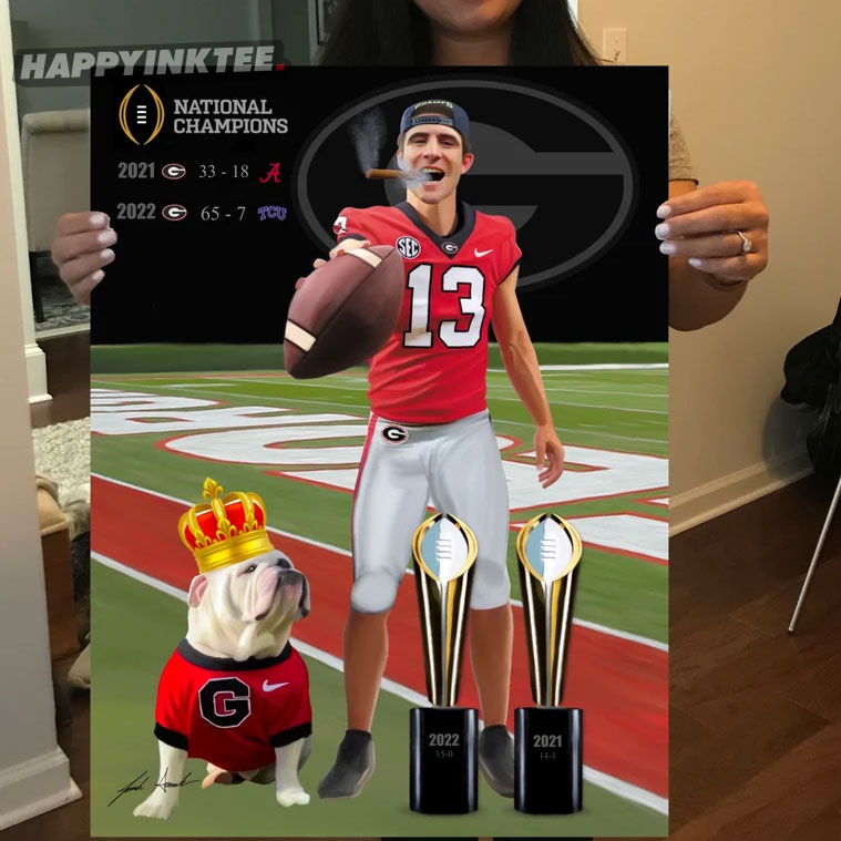 Georgia Bulldogs National Championship Stetson Bennett Poster Georgia Bulldogs National Championship Stetson Bennett Poster