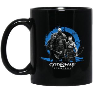 God of War Ragnarok Icon with Kratos and Atreus Mug