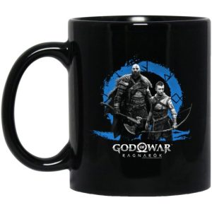 God of War Ragnarok Icon with Kratos and Atreus Mug