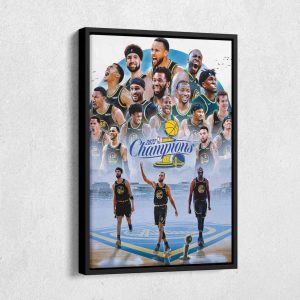 Golden State Warriors NBA Champions Winner Team Squad Poster 4