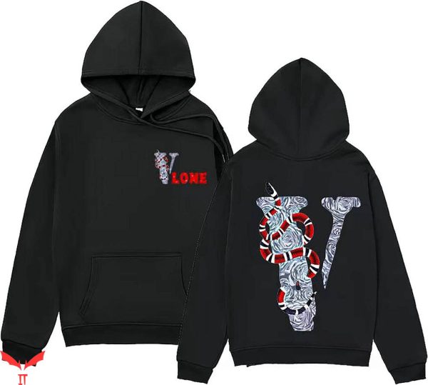 Good Intentions Vlone Hoodie Snake Crawling Around Letter V