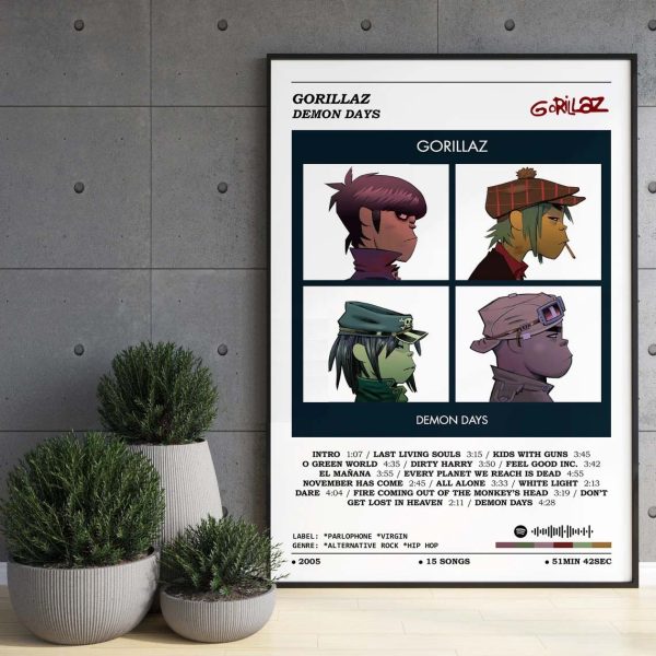 Gorillaz Demon Days Album Poster