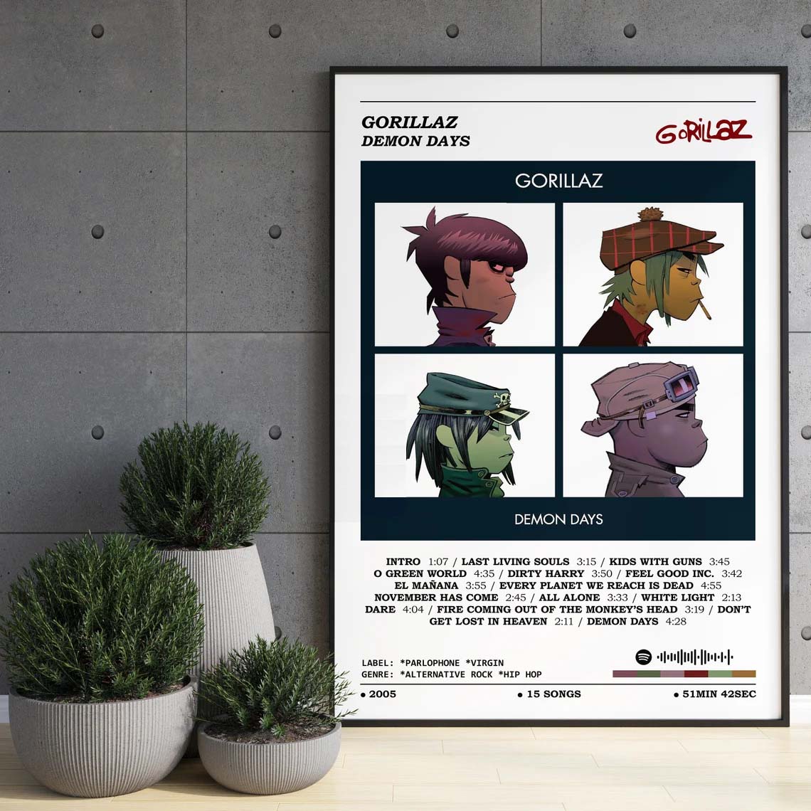 Gorillaz Demon Days Album Poster Gorillaz Demon Days Album Poster