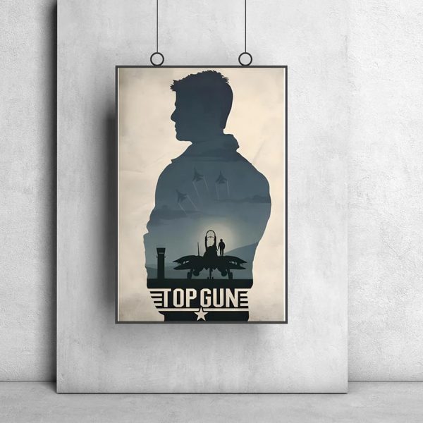 Hand-drawn Top Gun Art Work Poster