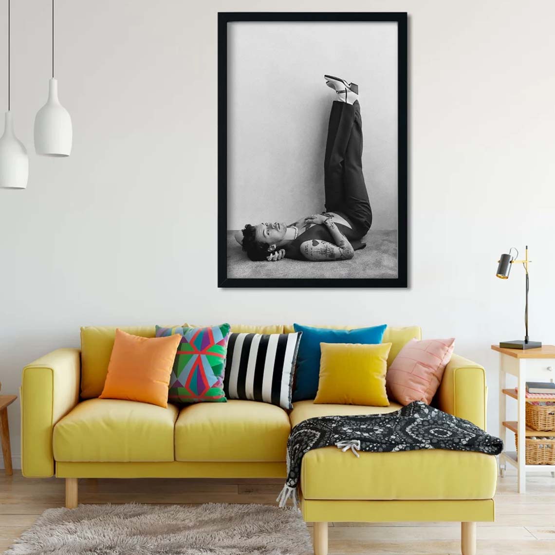 Harry Styles Black And White Art Poster Harry Styles Black And White Art Poster
