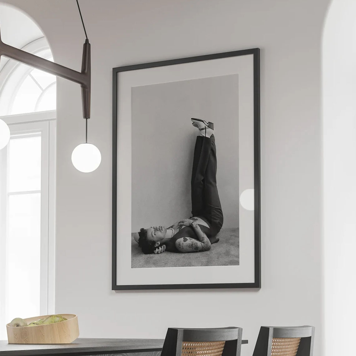 Harry Styles Black And White Art Poster Harry Styles Black And White Art Poster
