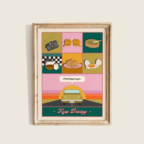 Harry Styles Keep Driving Print, Wall Art Poster