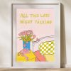 Harry Styles Late Night Talking Gift Poster