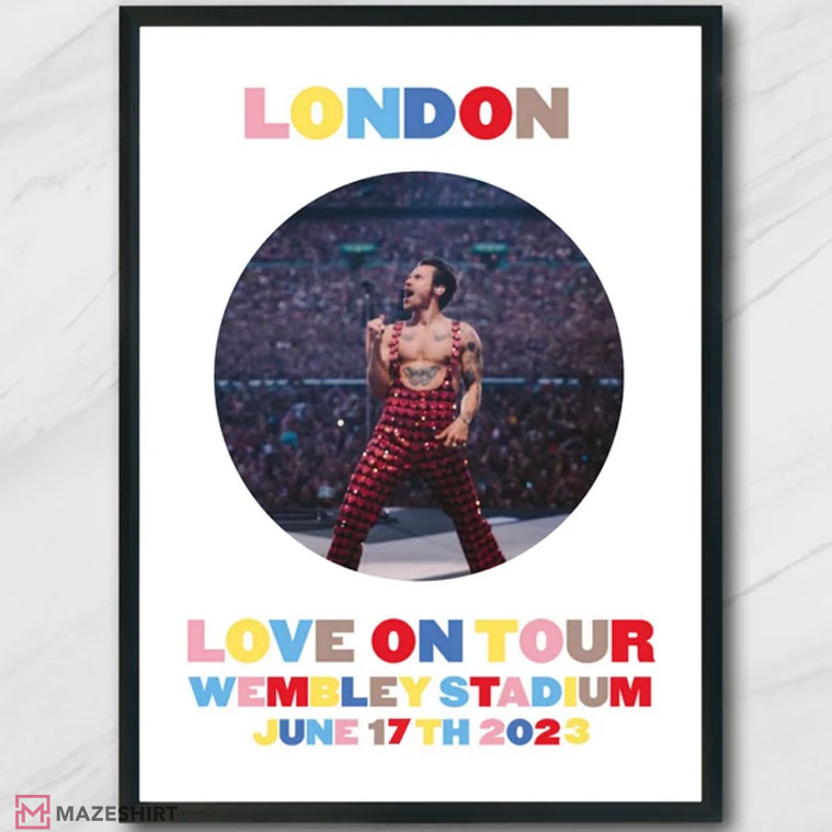 Harry Styles Wembley Night 4 Love On Tour 2023 Poster Harry Styles Wembley Night 4 Love On Tour 2023 Poster